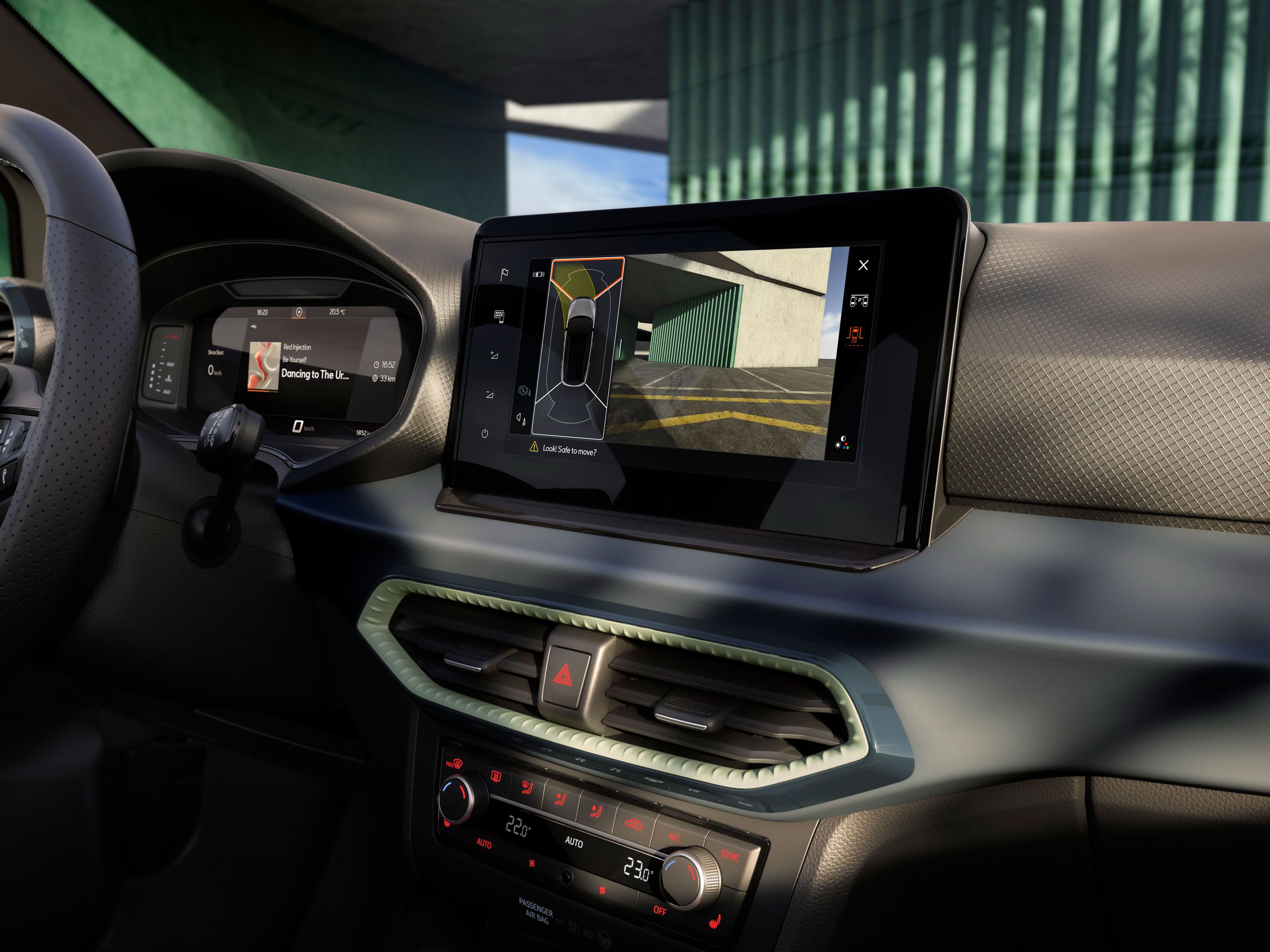 Innenansicht eines SEAT Arona 2025 mit Park Assist System