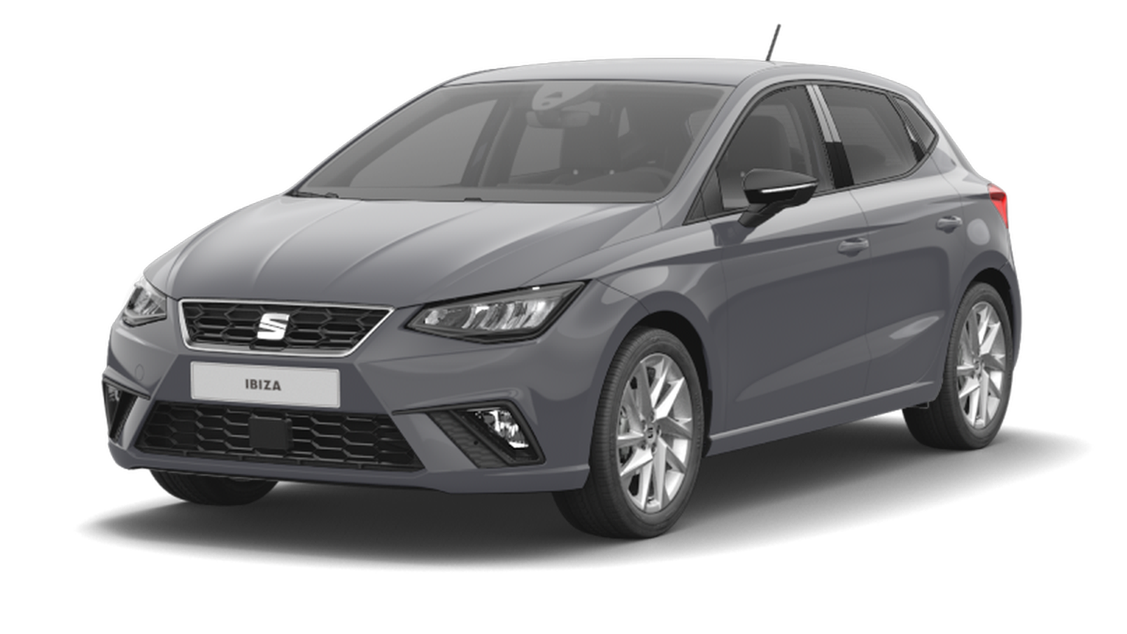 SEAT Ibiza Edition Fr grau schräge Frontansicht.